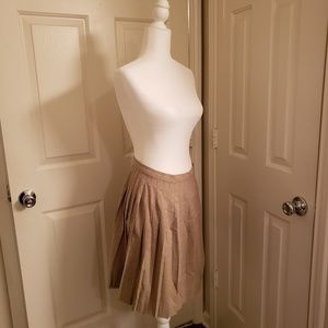The Limited 4 Cream Pleated Skirt